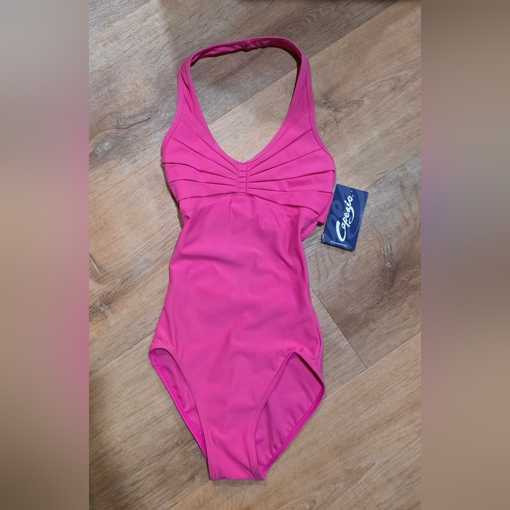 Capezio Hot Pink Halter Leotard - XS (007)